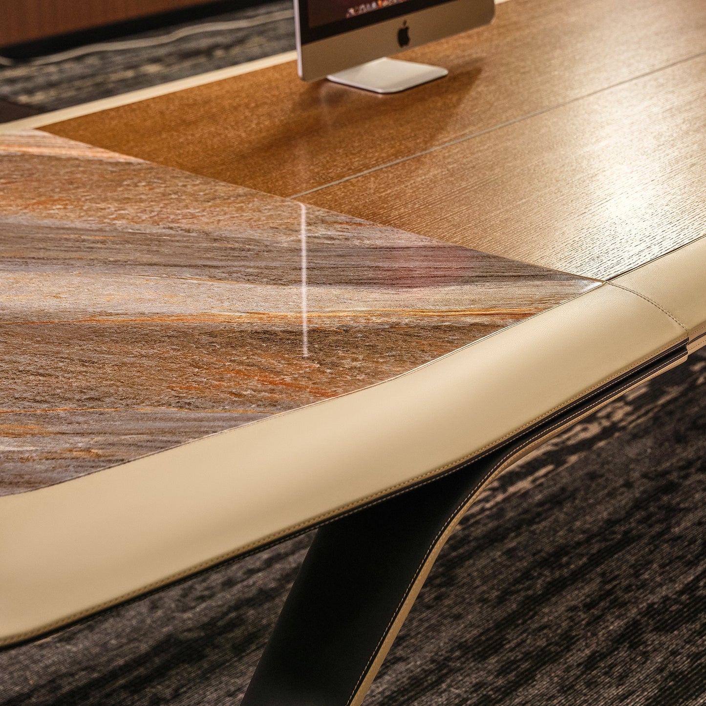 Zen Lunar, Executive Desk & Bookcase