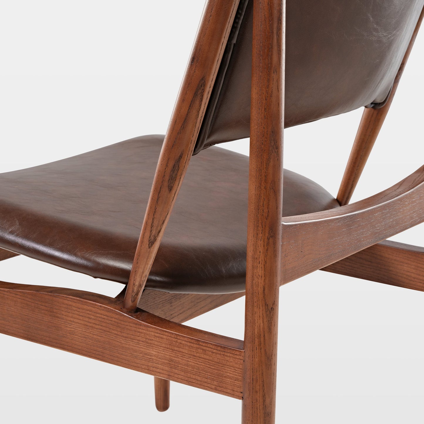 Lavish, Solid Wood Dining Side Chairs Set of 2, Brown