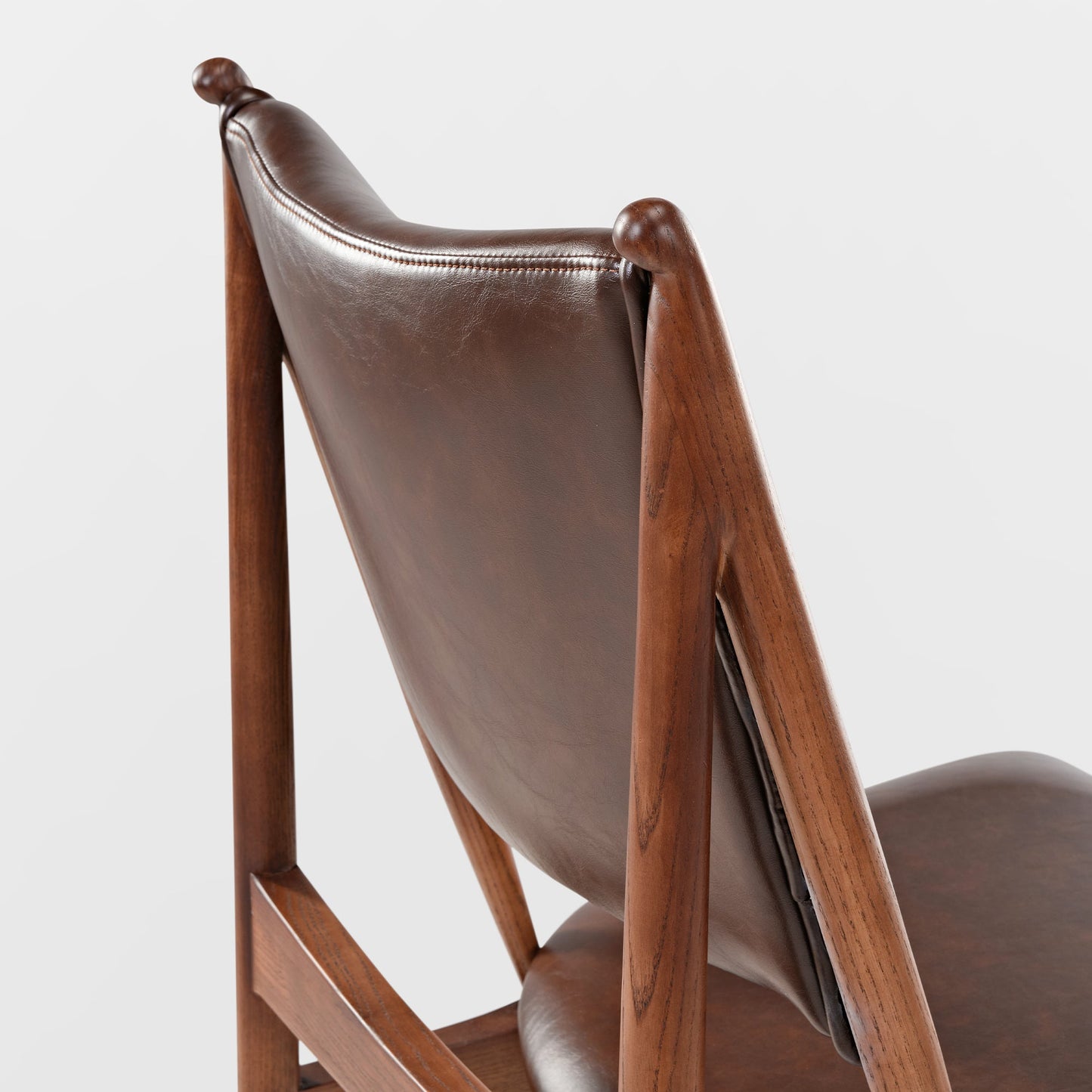 Lavish, Solid Wood Dining Side Chairs Set of 2, Brown