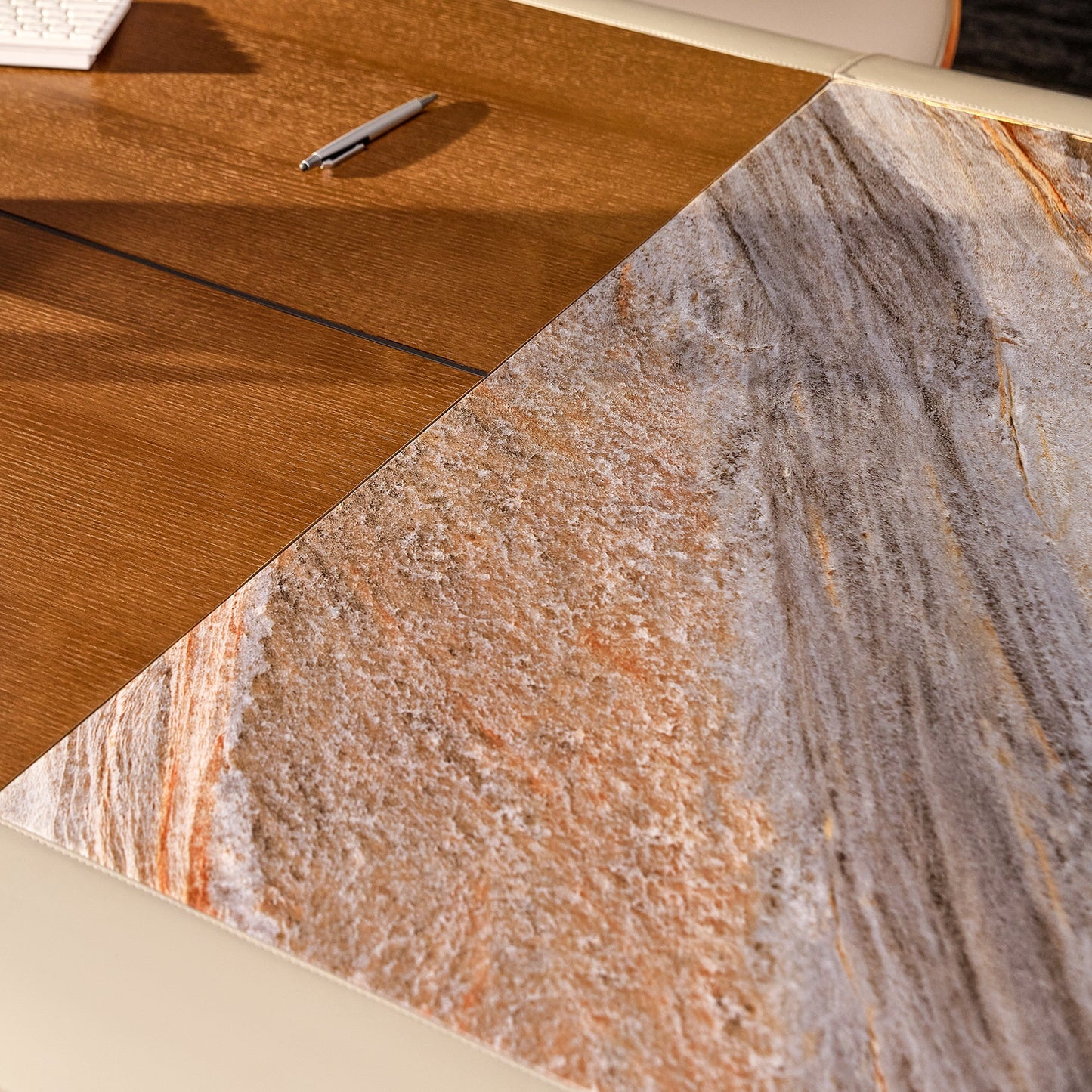 Zen Lunar, Executive Desk & Bookcase