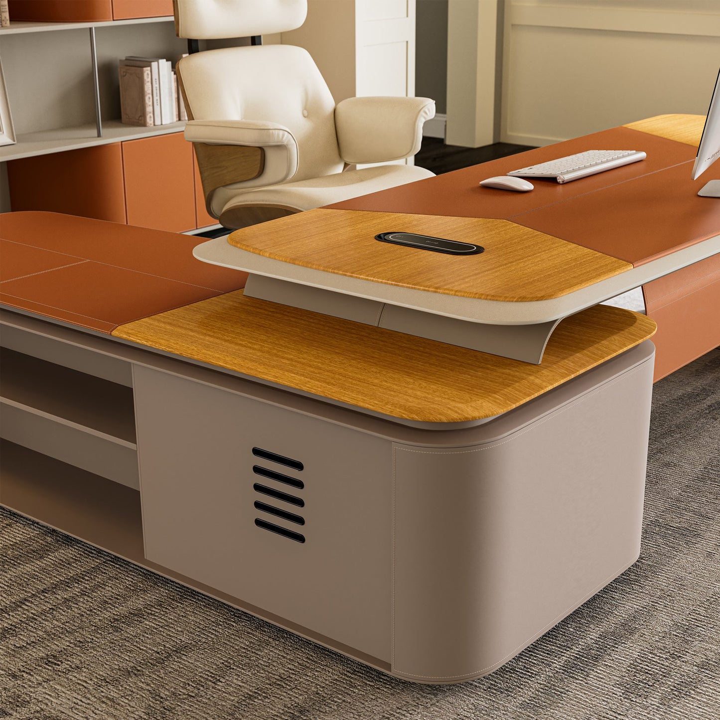 Zen Altair,  Executive Desk & Bookcase