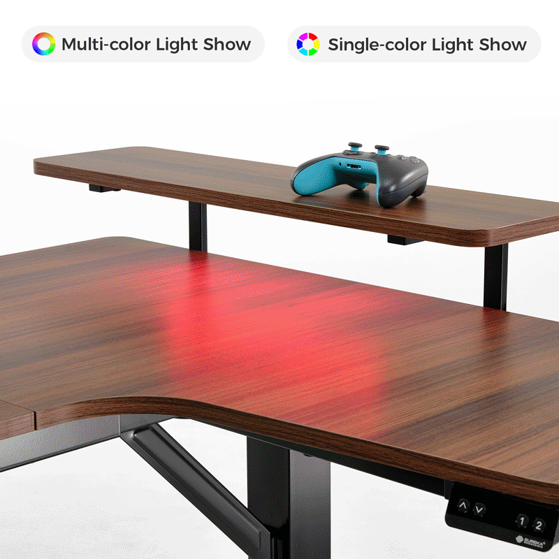 U-Shaped Standing Desk with Accessories Set (74"x23")