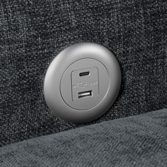 Cumulus Convertible Queen Sleeper Sofa with USB Charging Ports