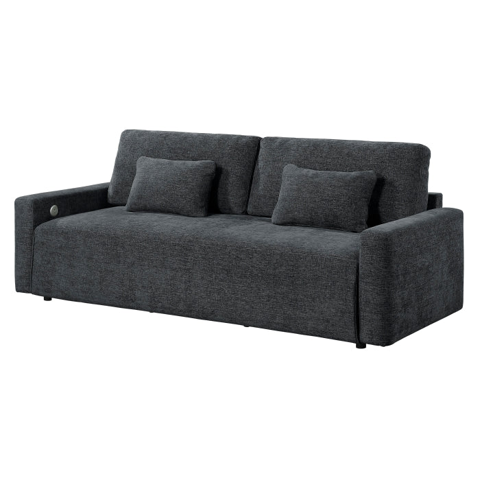 Cumulus Convertible Queen Sleeper Sofa with USB Charging Ports