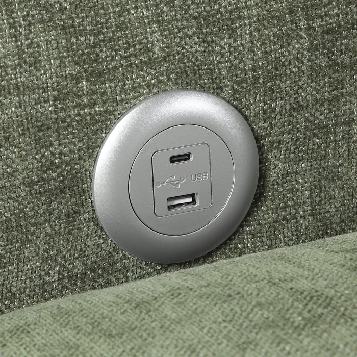 Cumulus Convertible Queen Sleeper Sofa with USB Charging Ports