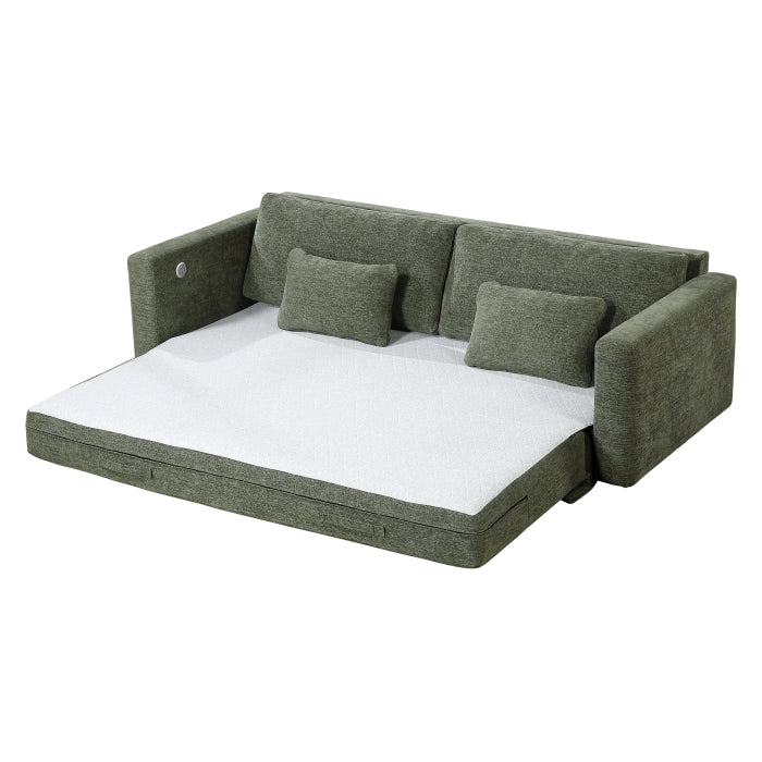 Cumulus Convertible Queen Sleeper Sofa with USB Charging Ports