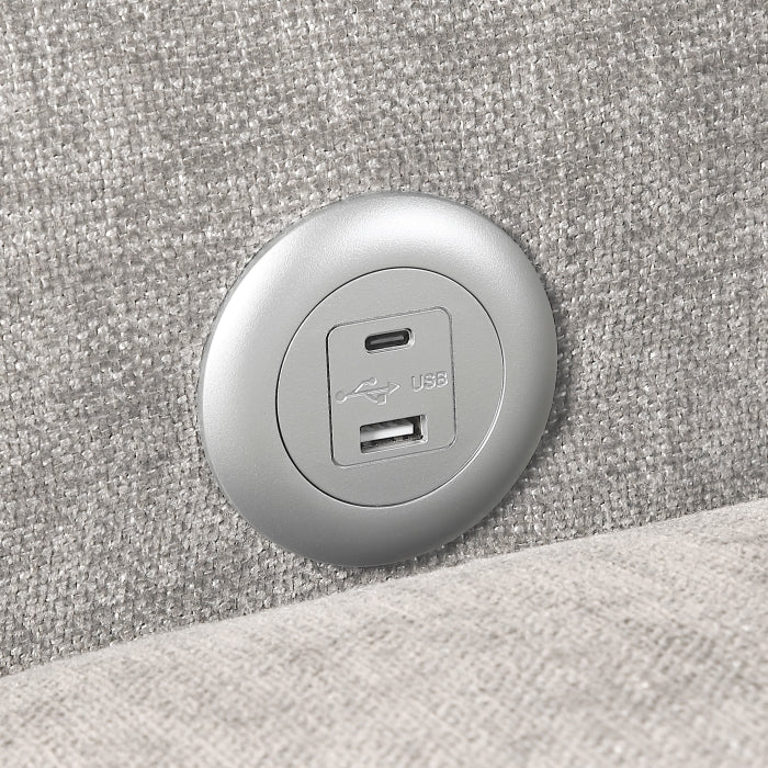 Cumulus Convertible Queen Sleeper Sofa with USB Charging Ports