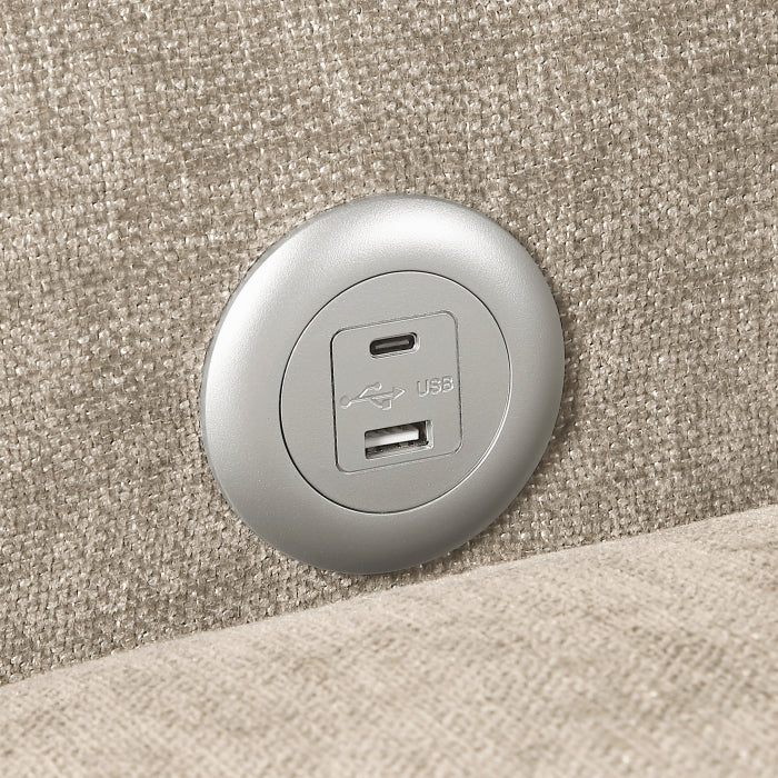 Cumulus Convertible Queen Sleeper Sofa with USB Charging Ports