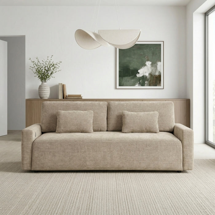 Cumulus Convertible Queen Sleeper Sofa with USB Charging Ports