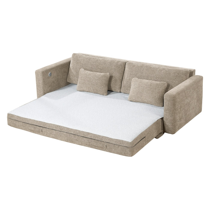 Cumulus Convertible Queen Sleeper Sofa with USB Charging Ports