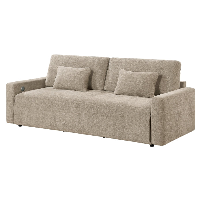 Cumulus Convertible Queen Sleeper Sofa with USB Charging Ports