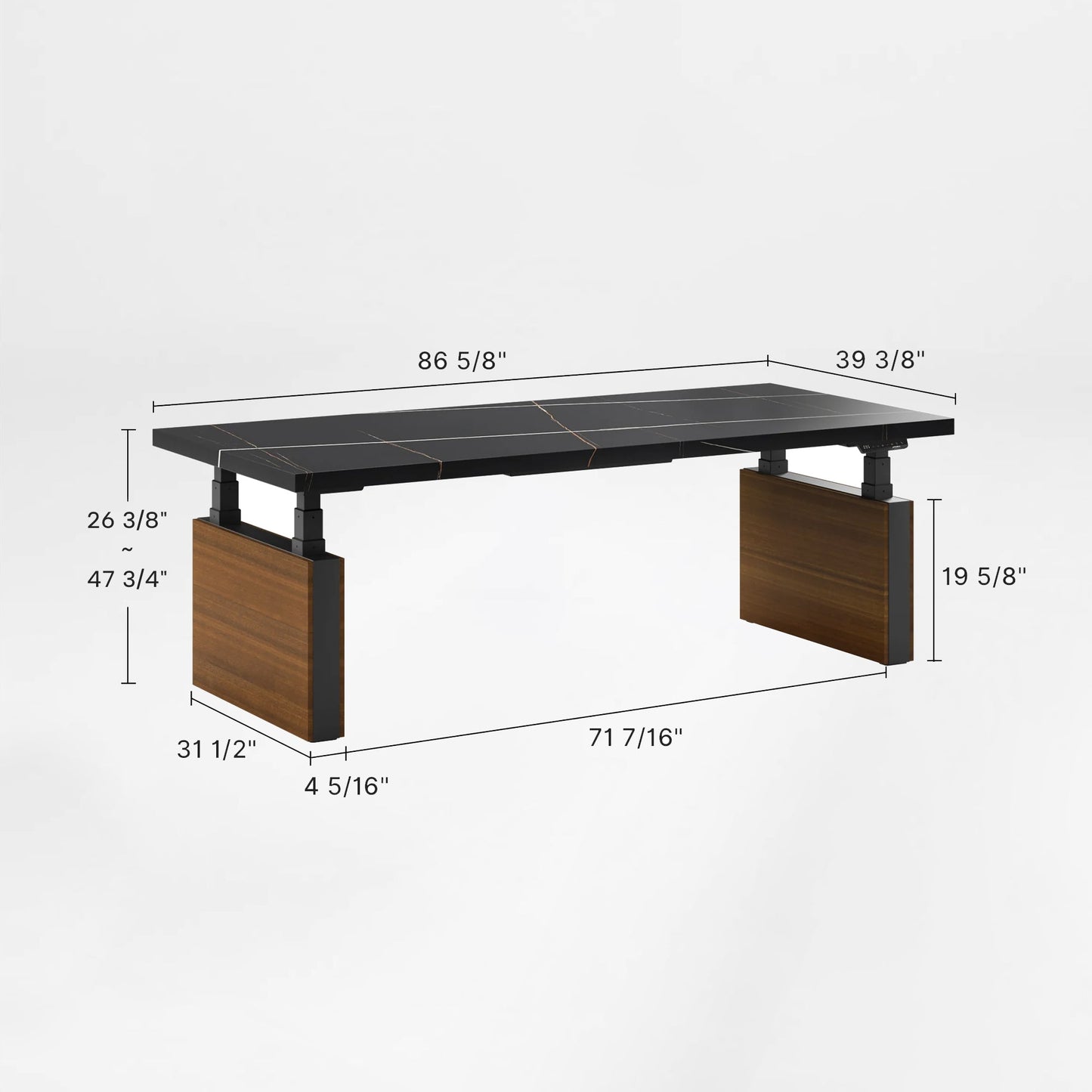 Zen Pro Executive Standing Desk (86"x39")