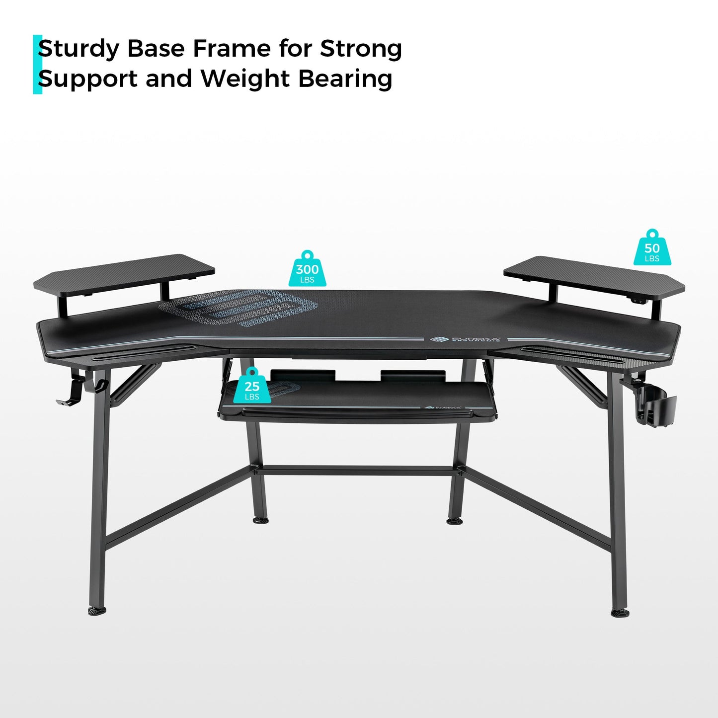 Aero Wing Shaped Studio Desk (73"x23")