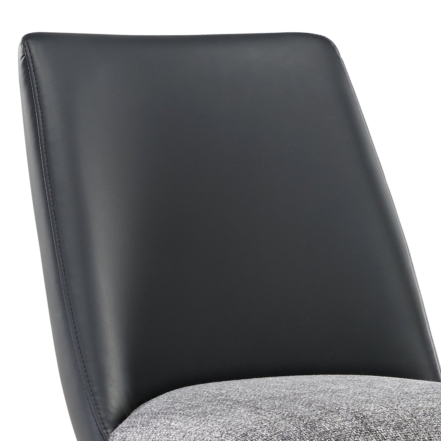 Solace, Upholstered Dining Side Chairs Set of 2, Black Gray