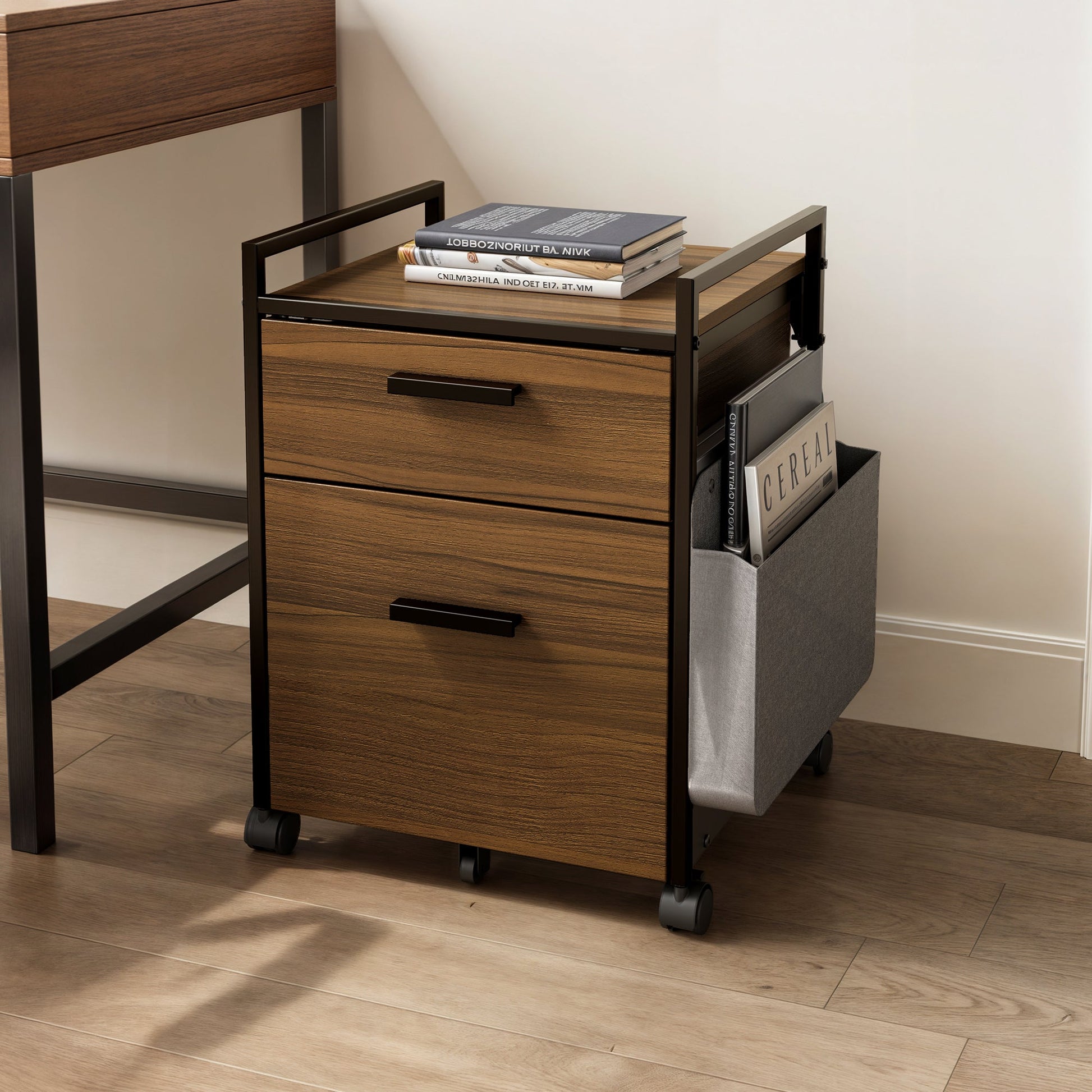 23" Rolling File Cabinet with Drawer