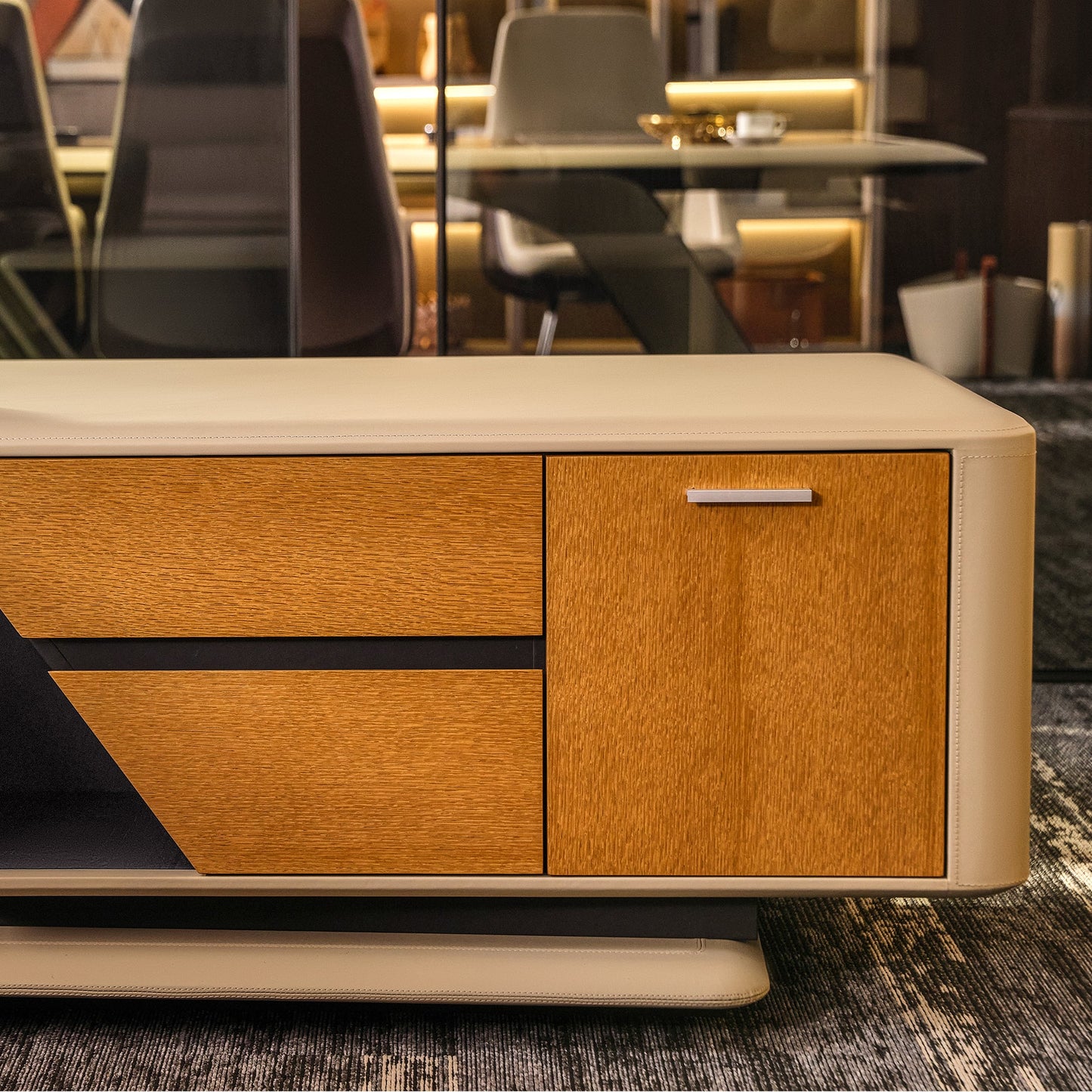 Zen Lunar, Executive Desk & Bookcase