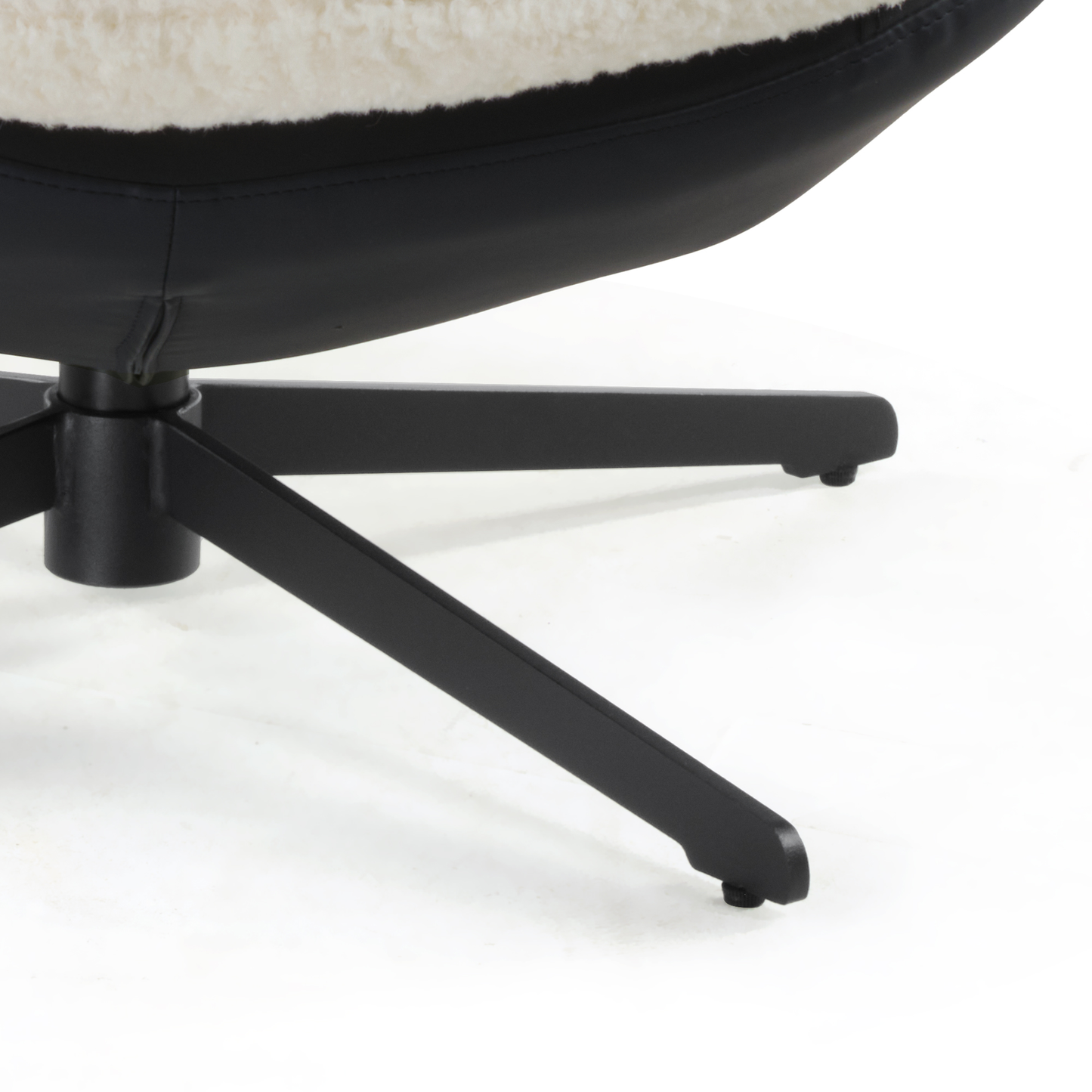 Cara, Modern Comfy Swivel Lounge Chair, White