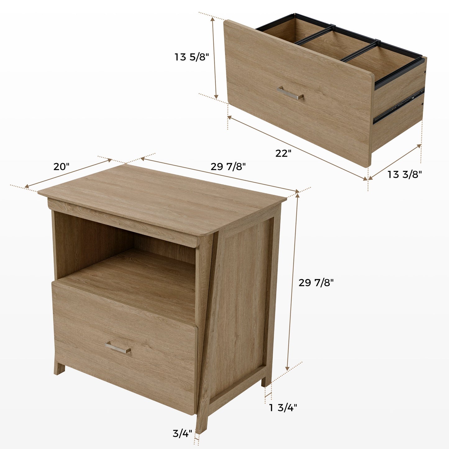 Executive Office Set：Ark EL Standing Desk, Chair & Storage