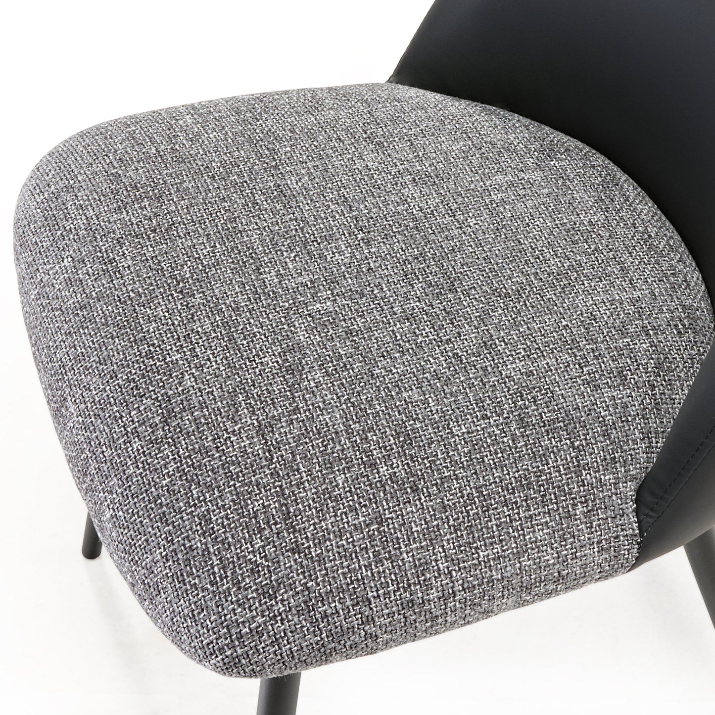 Solace, Upholstered Dining Side Chairs Set of 2, Black Gray