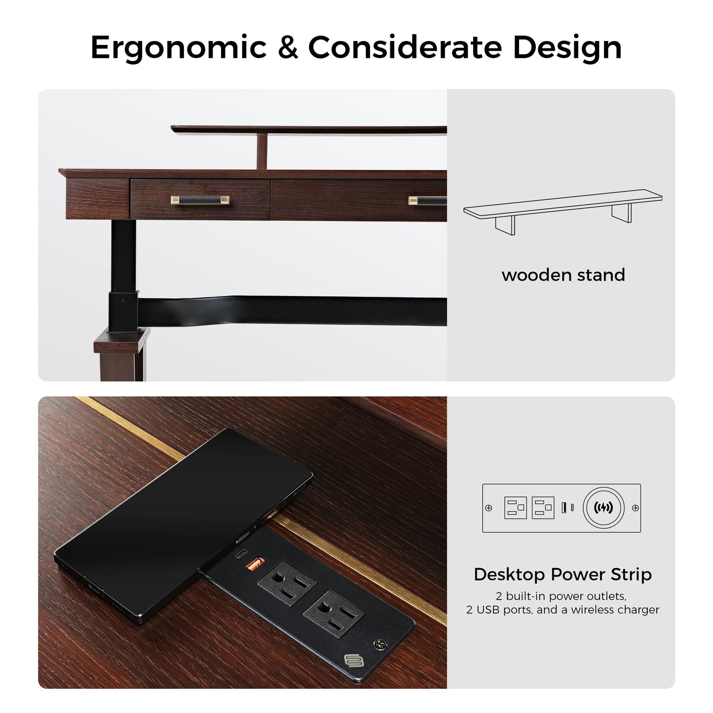 Executive Office Set: Ark SWS Pro Standing Desk & Executive Office Chair