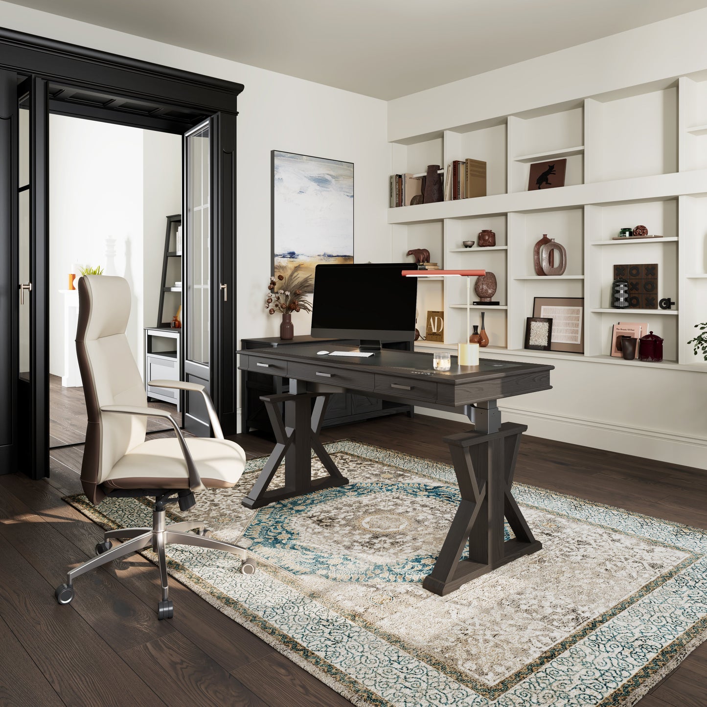 Executive Office Set: Ark X Standing Desk & Executive Office Chair