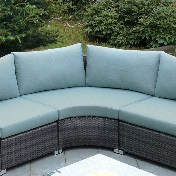 Morgana Corner Chair Outdoor Sofa Dark Gray Wicker