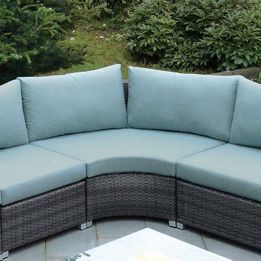 Morgana Corner Chair Outdoor Sofa Dark Gray Wicker