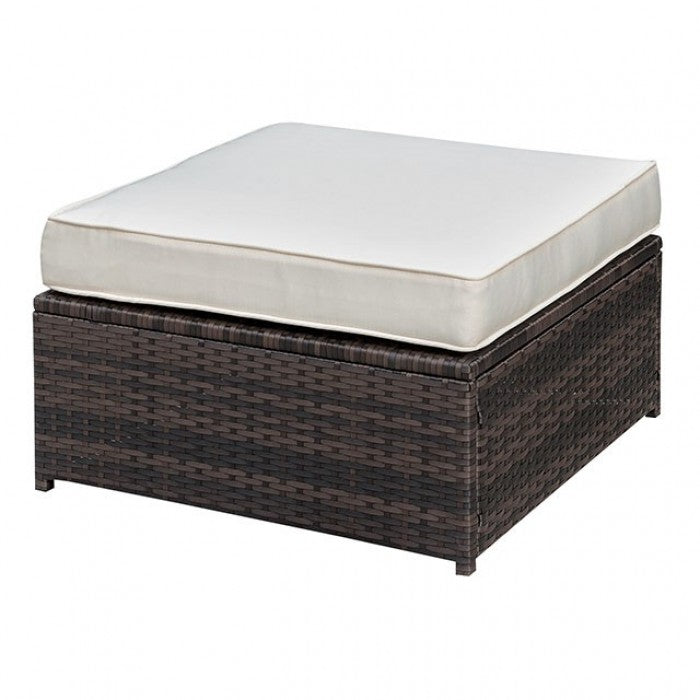 Ilona Ottoman Outdoor Bench Brown
