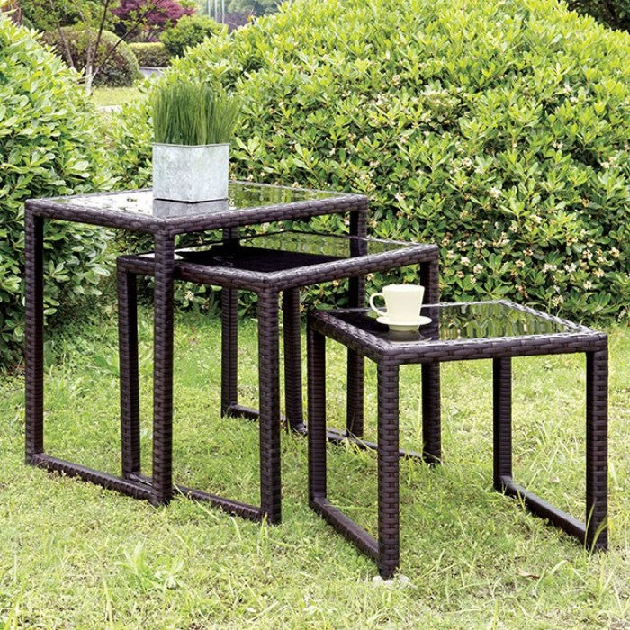Rocio Nesting Side Tables Outdoor Table Espresso