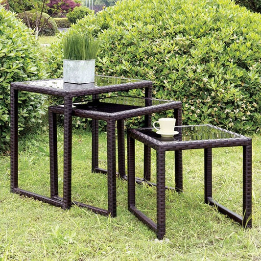Rocio Nesting Side Tables Outdoor Table Espresso