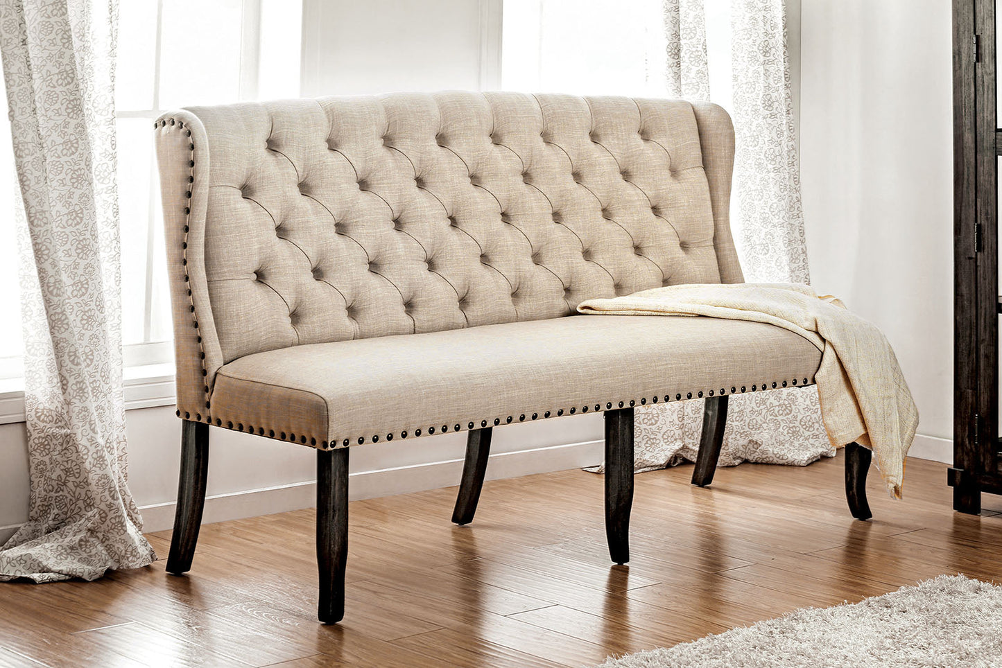 Sania I 3-Seater Love Seat Bench - CM3324BK-BNL-1