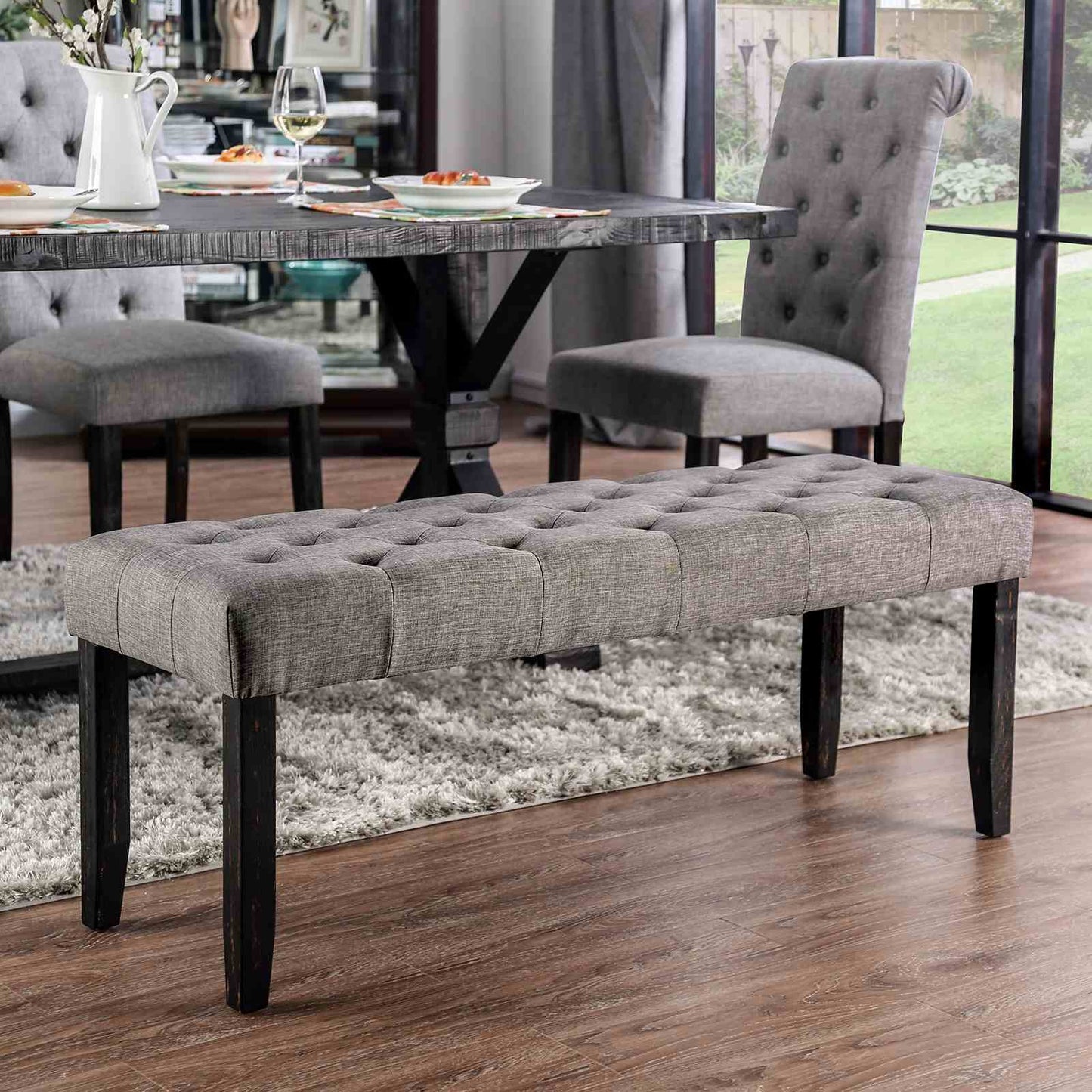 Alfred Dining Bench (LG) - CM3735LG-BN-1