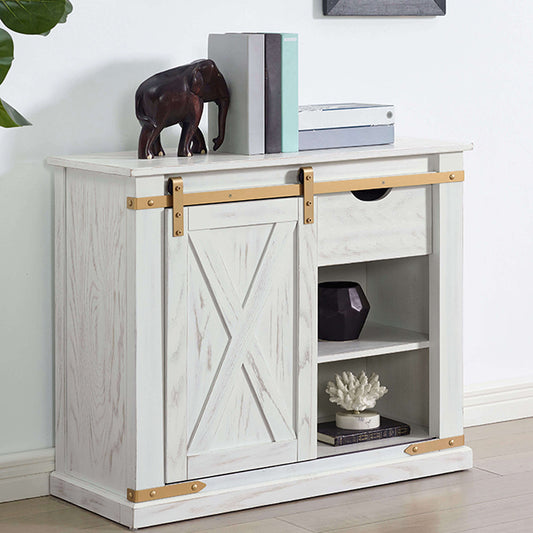 Bacerra Console Table Antique White & Gold
