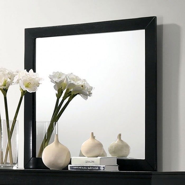 Louis Philippe Mirror (Black) Dresser Mirror Black