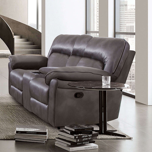 Josias Recliner Dark Gray Leatherette