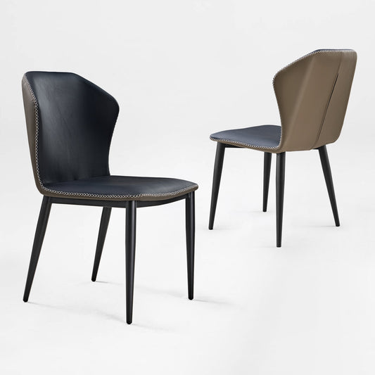 Elysian, Upholstered Dining Side Chairs Set of 2,  Blue