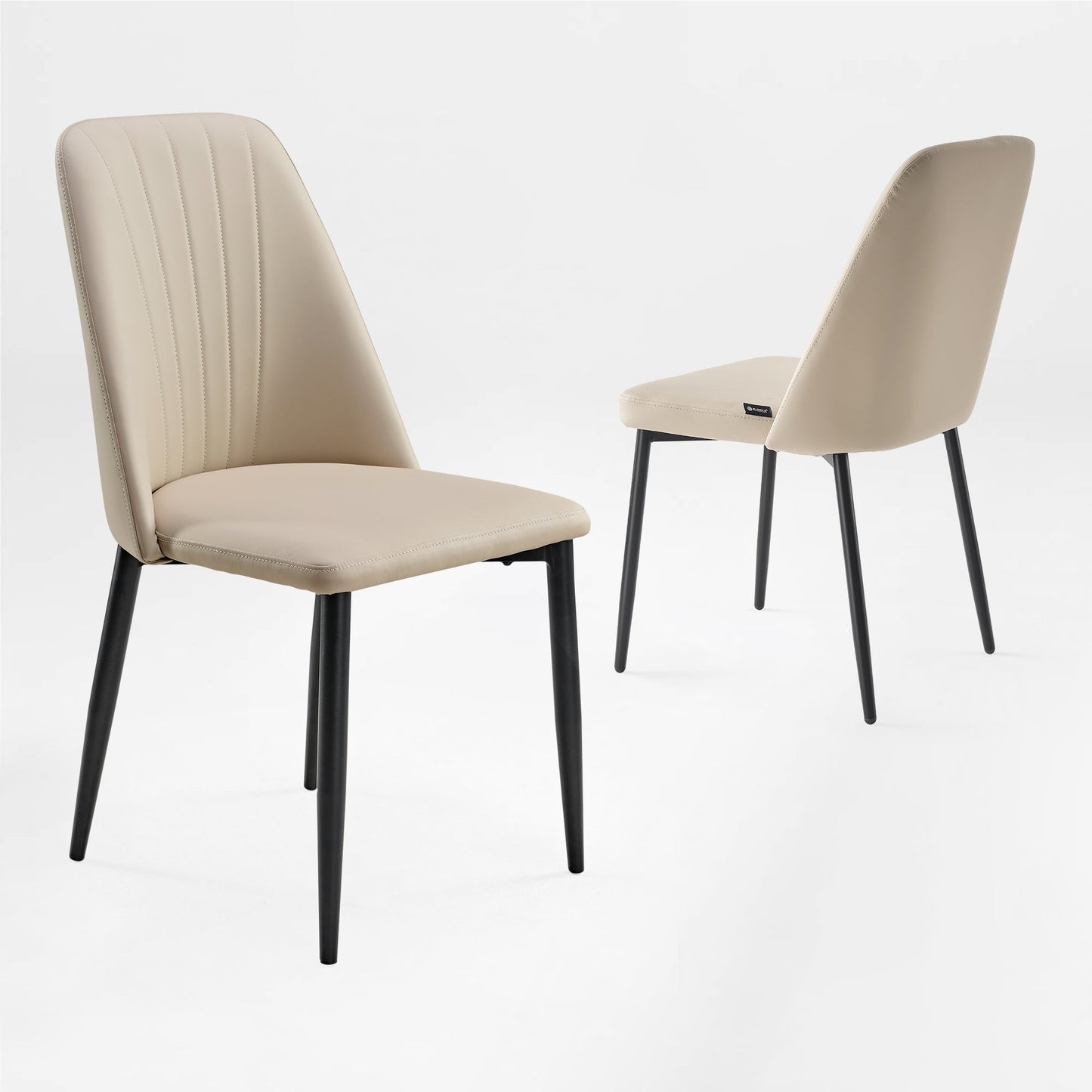 Chester, Upholstered Dining Side Chairs Set of 2, Off-white