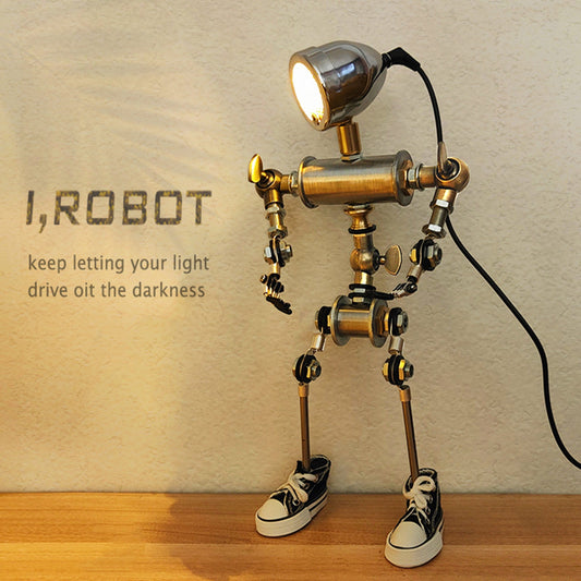 HD-19, 14''H, Robot-Shaped Cyberpunk Table Lamp Decor