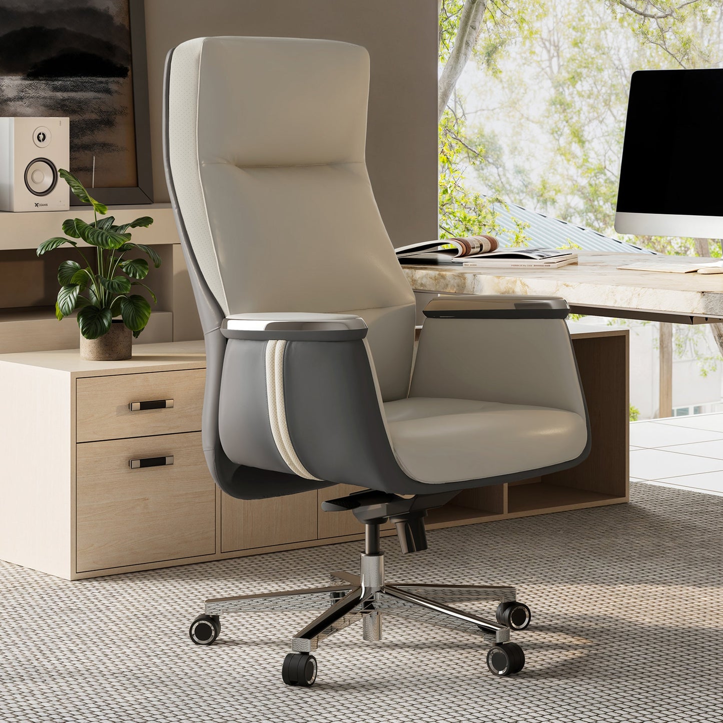 Royal II, Silicone & Leather Executive Ergonomic Office Chair