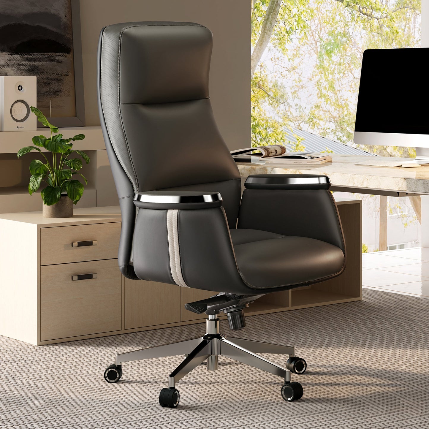 Royal II, Silicone & Leather Executive Ergonomic Office Chair
