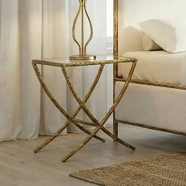 Vilna Side Table Matte Gold