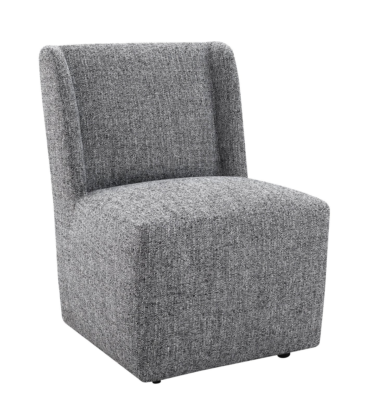Fede Dining Chair Pewter Gray - White Background Front