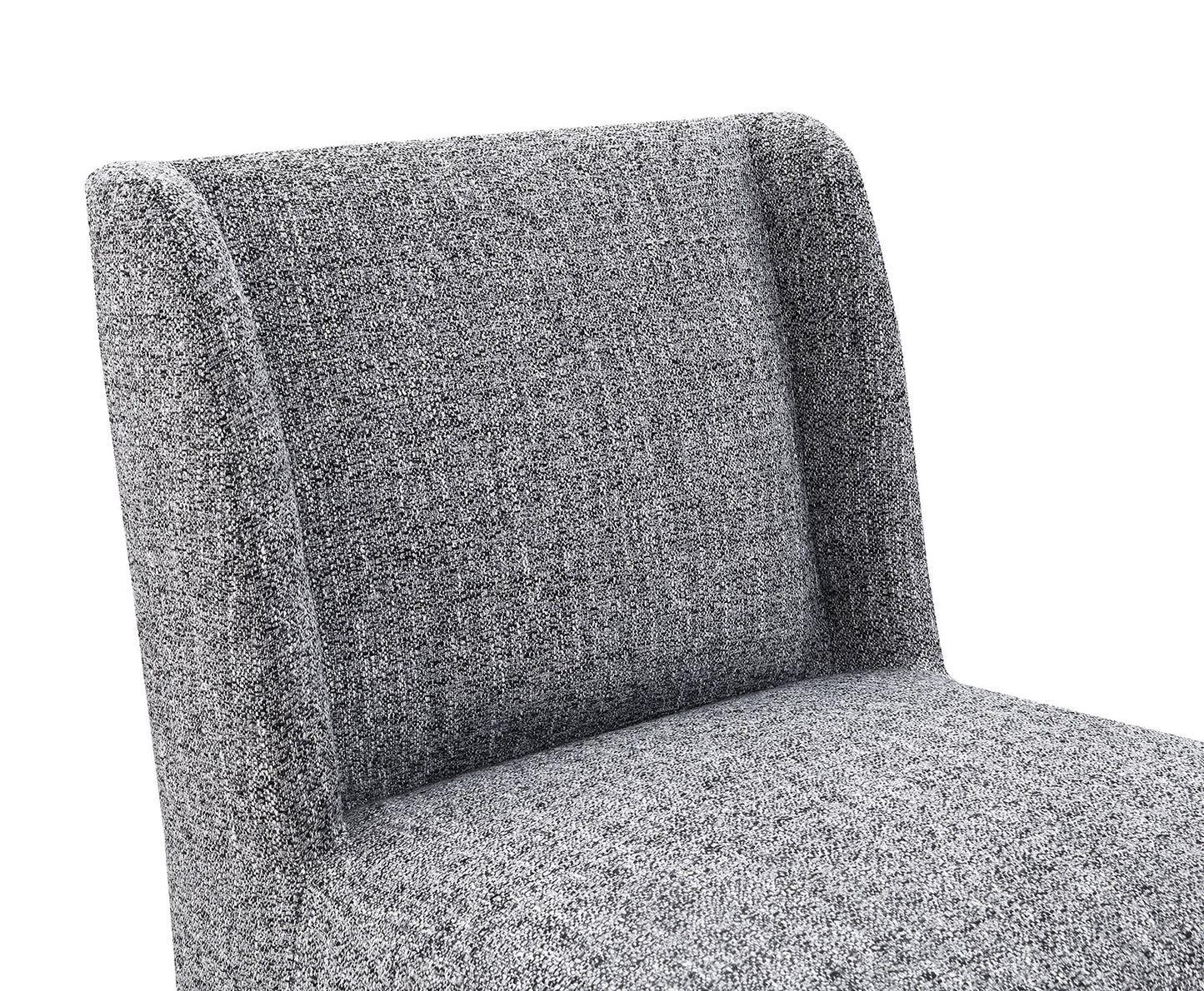Fede Dining Chair Pewter Gray - White Background Side