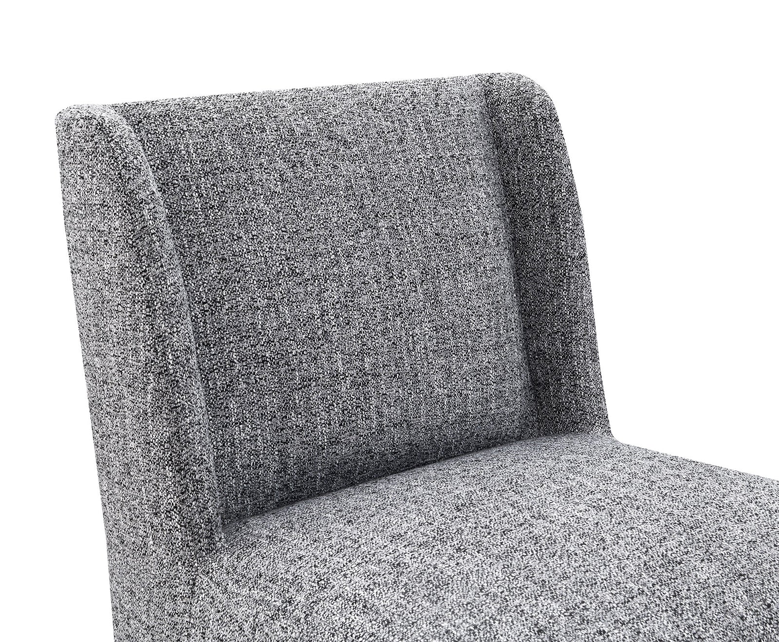 Fede Dining Chair Pewter Gray - White Background Side