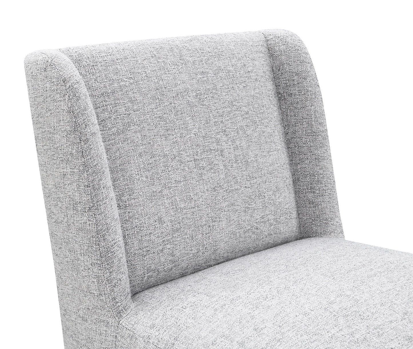 Fede Dining Chair Feather Gray - White Background Side