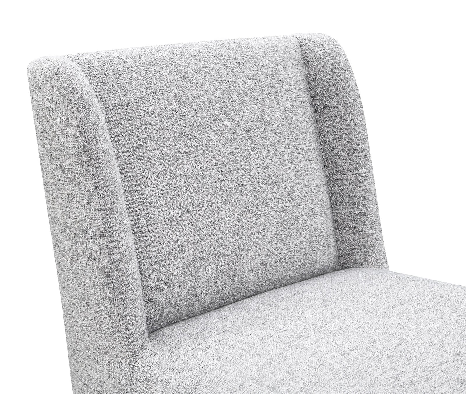 Fede Dining Chair Feather Gray - White Background Side
