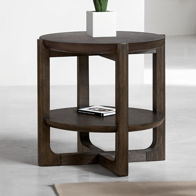 Vellara Side Table Dark Walnut