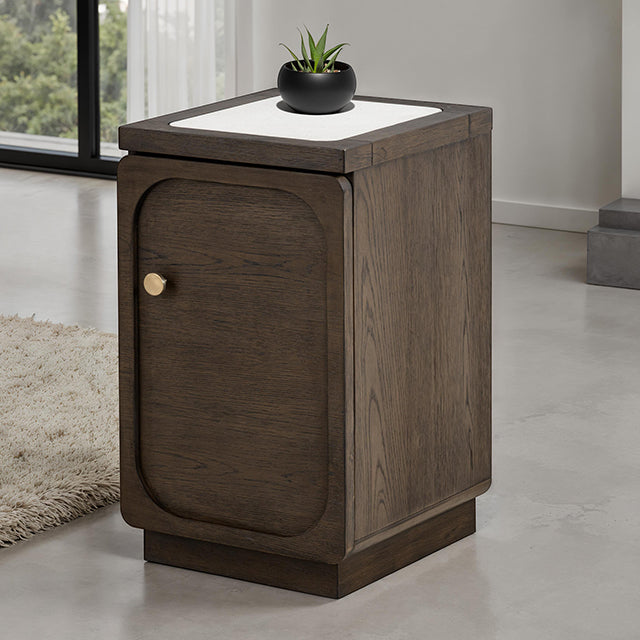 Vellara Side Table Dark Walnut