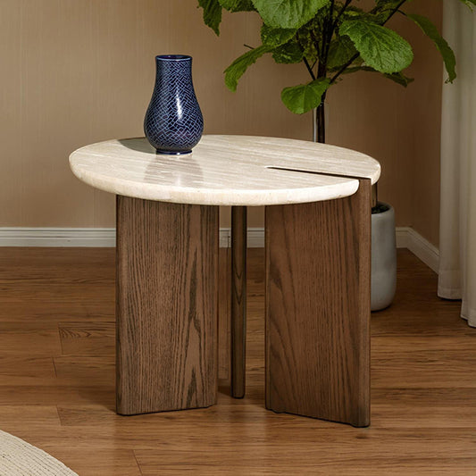 Olney Side Table Yellow Travertine