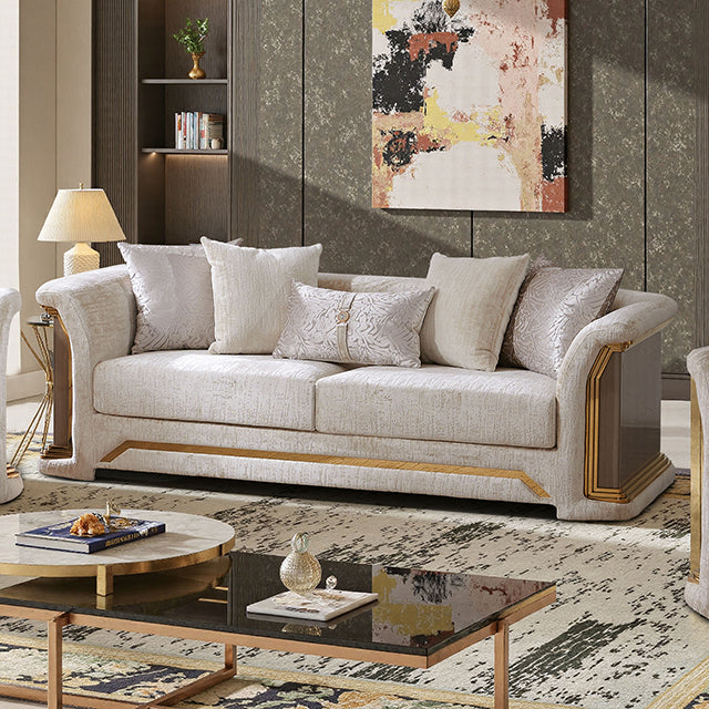 Atheneo Sofa Metallic Taupe